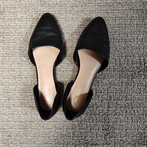 Aldo Leather Flats - Black 7M